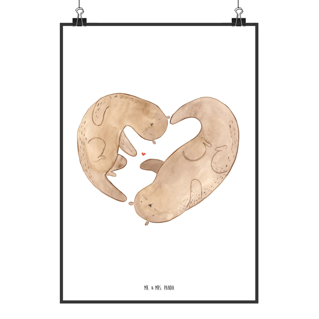 Poster Otter Herz Wanddeko Bild, wandkunst, wanddruck, Mr. & Mrs. Panda Poster, kunstdruck poster, Wandschmuck, Posterdruck, Plakat, Wanddekoration, wanddeko, Wandposter, Deko Bild, Designposter, kunst für die wand, drucke, kunstposter, Bild für Wand, Wandbild, Poster, Kunstdruck, Bild, grafikposter, Seeotter, Fischotter, Otter, Love You, Verlobung, Hochzeitstag, Liebesbeweis, Herz, Liebesgeschenk, Gemeinsames Leben, Jahrestag, Liebe, Bessere Hälfte