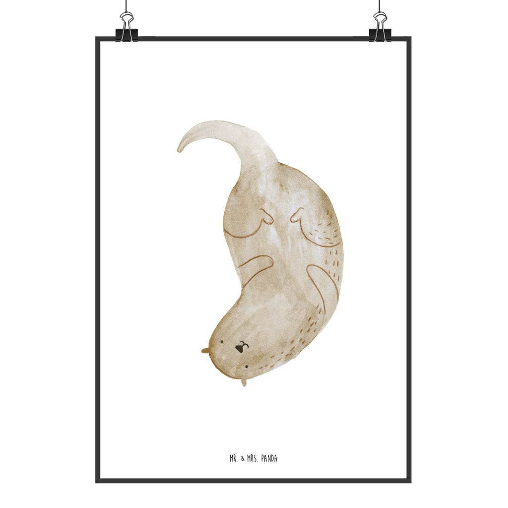 Poster Otter Kopfüber Wanddekoration, Mr. & Mrs. Panda Poster, Wandposter, drucke, wandkunst, wanddeko, kunstdruck poster, grafikposter, Posterdruck, Wandschmuck, Deko Bild, Kunstdruck, kunstposter, Wanddeko Bild, wanddruck, Wandbild, Plakat, Poster, kunst für die wand, Bild, Designposter, Bild für Wand, Seeotter, Fischotter, Otter, Otter Seeotter See Otter