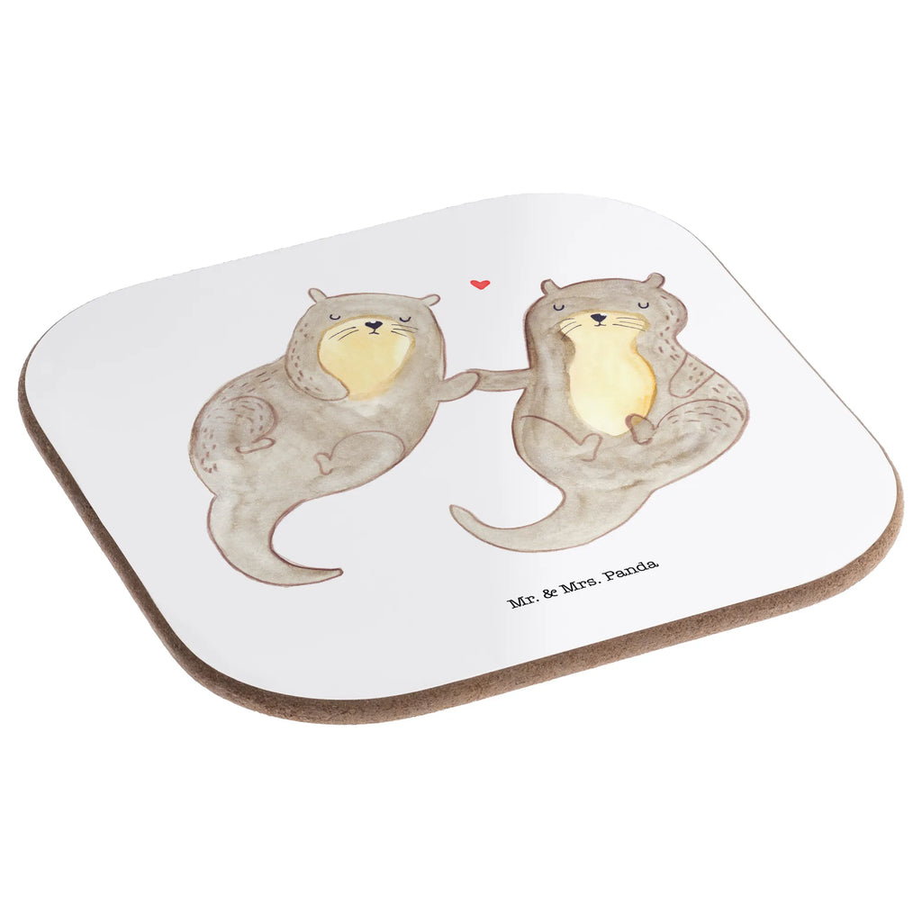 Quadratische Untersetzer Otter händchenhaltend Glasuntersetzer, Holzuntersetzer, Untersetzer aus Holz, Untersetzer Holz, Tassen Untersetzer, Untersetzer für Gläser, Korkuntersetzer, Getränkeuntersetzer, Untersetzer Gläser, Untersetzer Design, Bierdeckel, Untersetzer, Otter, Fischotter, Seeotter, Otter Seeotter See Otter