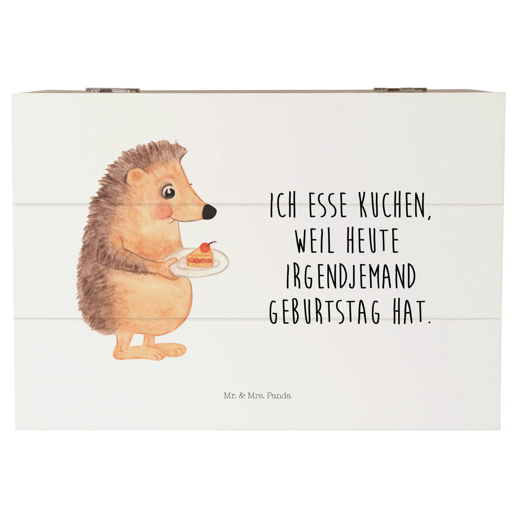 Holzkiste Igel Kuchenstück Erinnerungsbox, Erinnerungskiste, Dekokiste, Kiste, Holzkiste, XXL, Aufbewahrungsbox, Schatulle, Geschenkbox, Geschenkdose, Schatzkiste, Truhe, Tiermotive, Gute Laune, lustige Sprüche, Tiere, Igel, Backen Geschenk, Kuchen backen, Torte, Einladung Party, Geburtstagskuchen, Essen Spruch, Kuchen