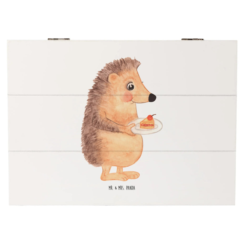 Holzkiste Igel Kuchenstück Erinnerungsbox, Erinnerungskiste, Dekokiste, Kiste, Holzkiste, XXL, Aufbewahrungsbox, Schatulle, Geschenkbox, Geschenkdose, Schatzkiste, Truhe, Tiermotive, Gute Laune, lustige Sprüche, Tiere, Igel, Backen Geschenk, Kuchen backen, Torte, Einladung Party, Geburtstagskuchen, Essen Spruch, Kuchen
