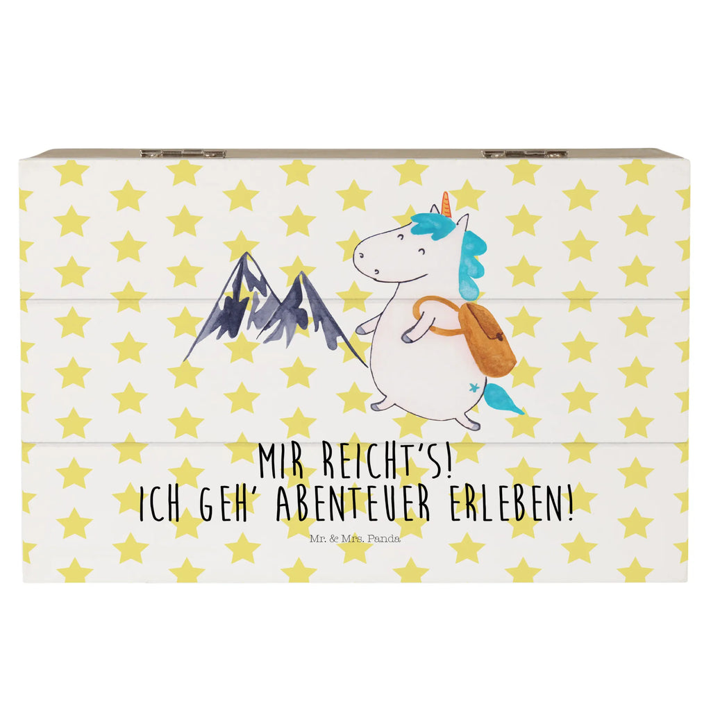 Holzkiste Einhorn Bergsteiger Geschenkdose, Erinnerungsbox, Truhe, Schatzkiste, Geschenkbox, Dekokiste, Kiste, XXL, Schatulle, Aufbewahrungsbox, Erinnerungskiste, Holzkiste, Einhorn, Einhörner, Einhorn Deko, Unicorn, Entdecker, Abenteurer, Bergsteiger, Urlaub, Weltreise, Berge, Abenteuer, Reisen, Weltenbummler