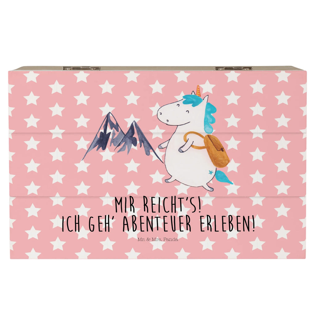 Holzkiste Einhorn Bergsteiger Geschenkdose, Erinnerungsbox, Truhe, Schatzkiste, Geschenkbox, Dekokiste, Kiste, XXL, Schatulle, Aufbewahrungsbox, Erinnerungskiste, Holzkiste, Einhorn, Einhörner, Einhorn Deko, Unicorn, Entdecker, Abenteurer, Bergsteiger, Urlaub, Weltreise, Berge, Abenteuer, Reisen, Weltenbummler