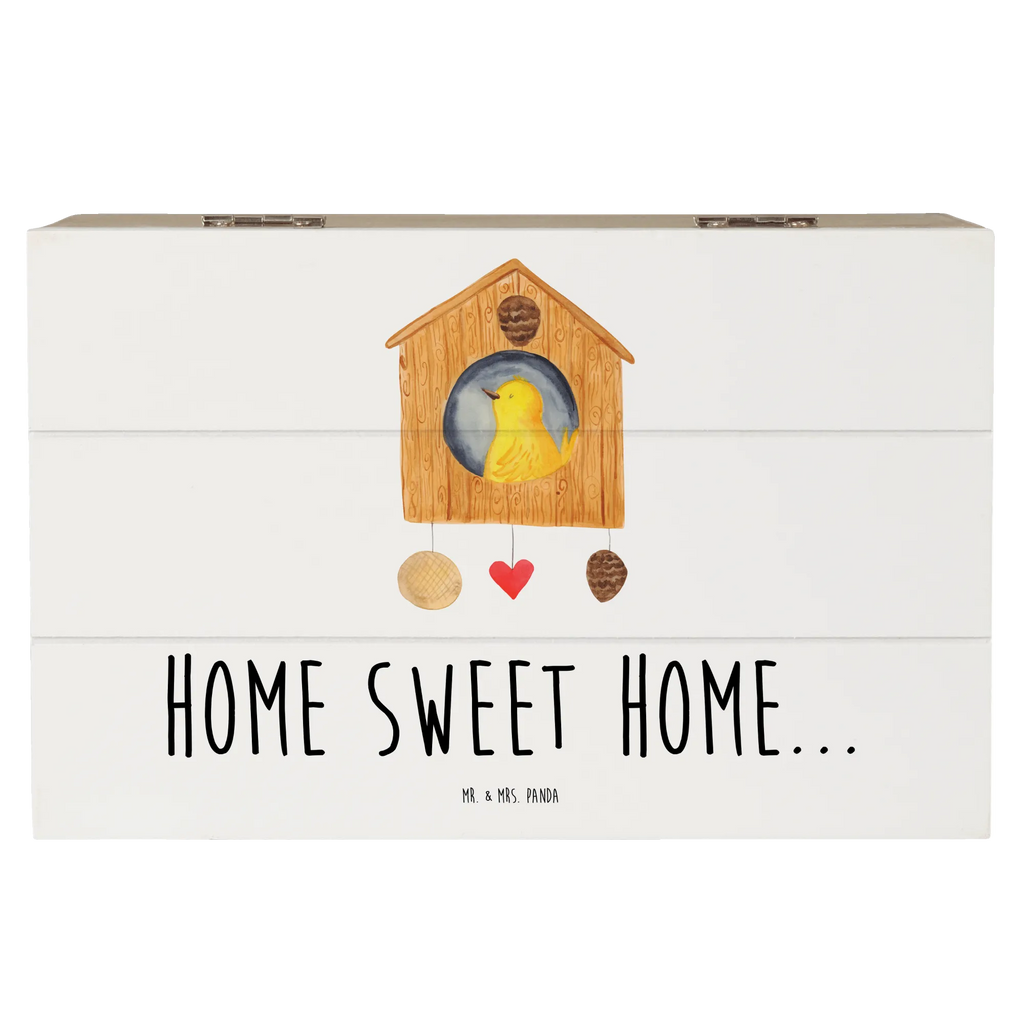 Holzkiste Vogelhaus Home Dekokiste, Schatulle, Erinnerungskiste, Aufbewahrungsbox, Schatzkiste, Holzkiste, Erinnerungsbox, Geschenkdose, Geschenkbox, XXL, Truhe, Kiste, Tiermotive, Gute Laune, lustige Sprüche, Tiere, Umzug, Geschenk, Vogelhaus, Einzugsgeschenk, Haus, Hausbau, Einzug, Home sweet Home, Vogel