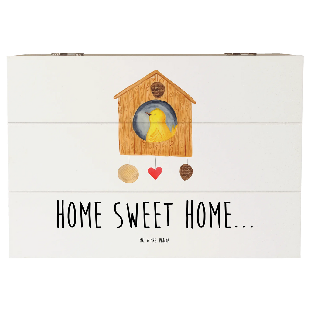 Holzkiste Vogelhaus Home Dekokiste, Schatulle, Erinnerungskiste, Aufbewahrungsbox, Schatzkiste, Holzkiste, Erinnerungsbox, Geschenkdose, Geschenkbox, XXL, Truhe, Kiste, Tiermotive, Gute Laune, lustige Sprüche, Tiere, Umzug, Geschenk, Vogelhaus, Einzugsgeschenk, Haus, Hausbau, Einzug, Home sweet Home, Vogel