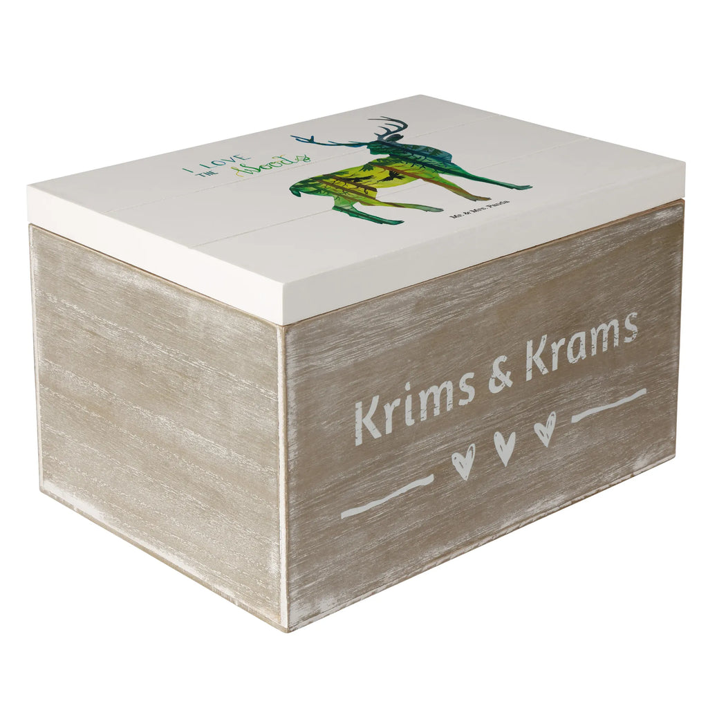 Skrzynia drewniana Jeleń Kocham lasy Dekoracje kwiatowe, dekoracje wiosenne, dekoracje letnie, dekoracja, pozytywna wiadomość, miłośnik natury, na zewnątrz, natura, przygoda