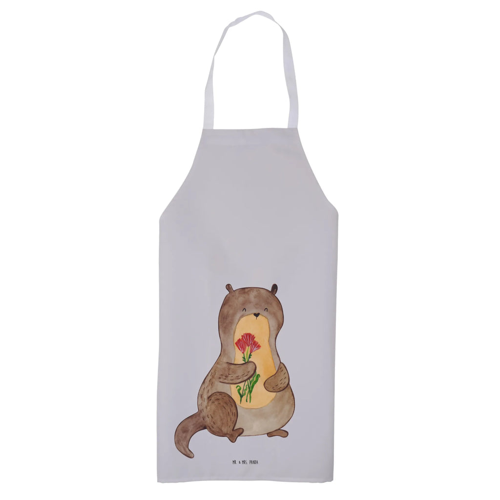 Apron otter Bunch of flowers cooking apron, baking apron, apron, baking, Cooking, kitchen apron, grill apron, otter, marten, sea otter, European otter, water mammal, aquatic animal, baby otter, predator, water, otter gifts, animal lover, gift ideas for animal lovers, animal, mammal, water animal, gifts for people in love, Otter Sea Otter Lake Otter