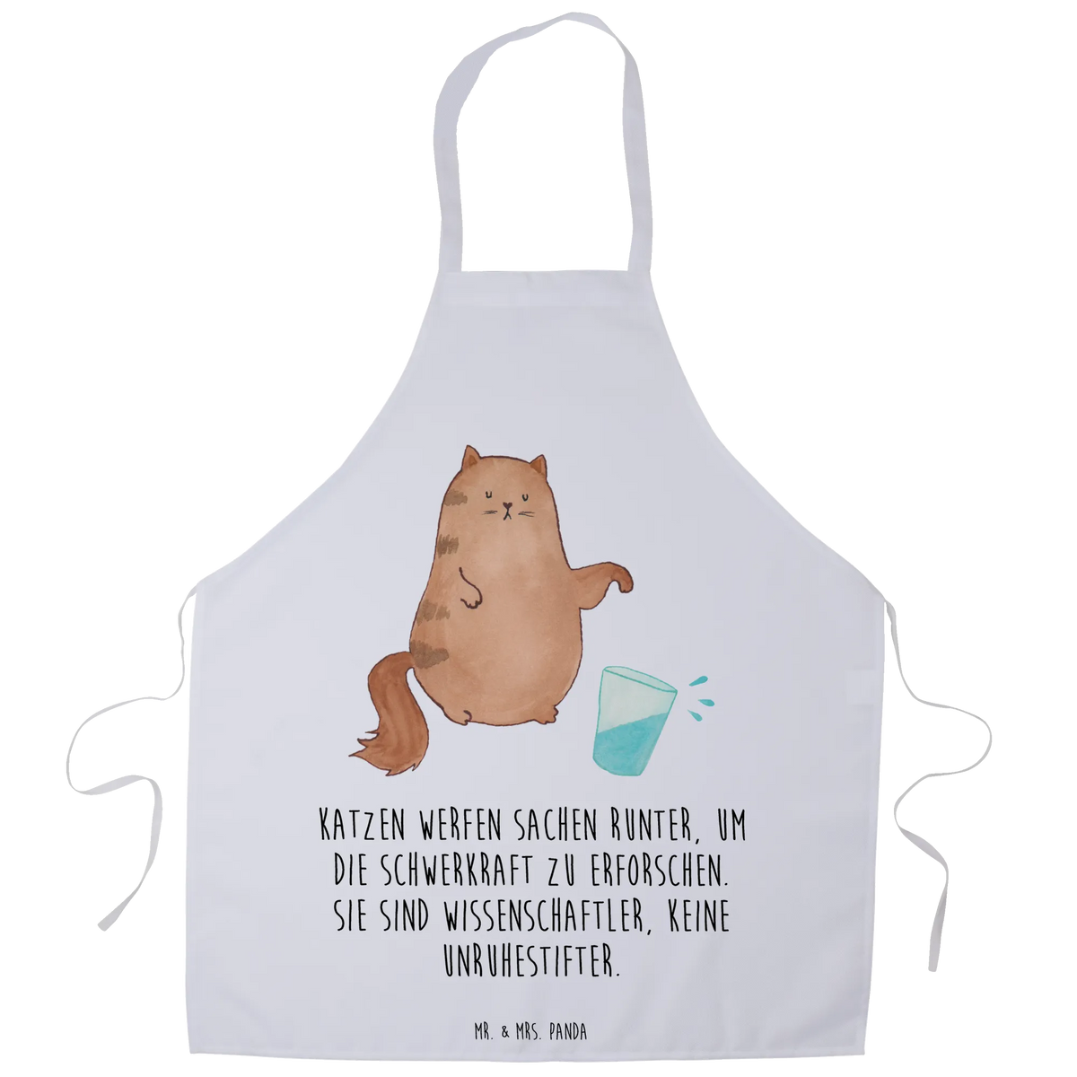 Kochschürze Katze Wasserglas