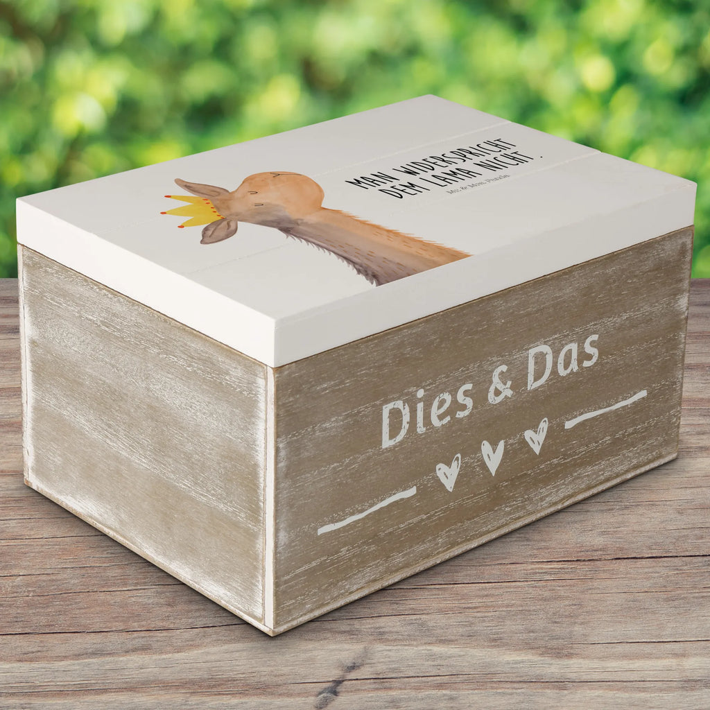 Holzkiste Lamakopf König Aufbewahrungsbox, Truhe, Dekokiste, Geschenkbox, Geschenkdose, Schatzkiste, Holzkiste, XXL, Erinnerungsbox, Kiste, Erinnerungskiste, Schatulle, Lama, Alpaka, Abi, Chef, Königin, Papa, Abitur, König, Vorgesetzter, Mama, Büro Kollege, Lamas, Kollegin, Freundin