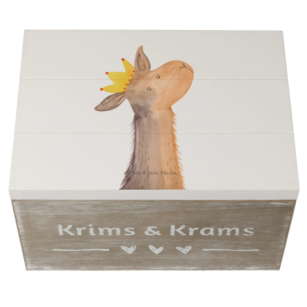 Holzkiste Lamakopf König Aufbewahrungsbox, Truhe, Dekokiste, Geschenkbox, Geschenkdose, Schatzkiste, Holzkiste, XXL, Erinnerungsbox, Kiste, Erinnerungskiste, Schatulle, Lama, Alpaka, Abi, Chef, Königin, Papa, Abitur, König, Vorgesetzter, Mama, Büro Kollege, Lamas, Kollegin, Freundin