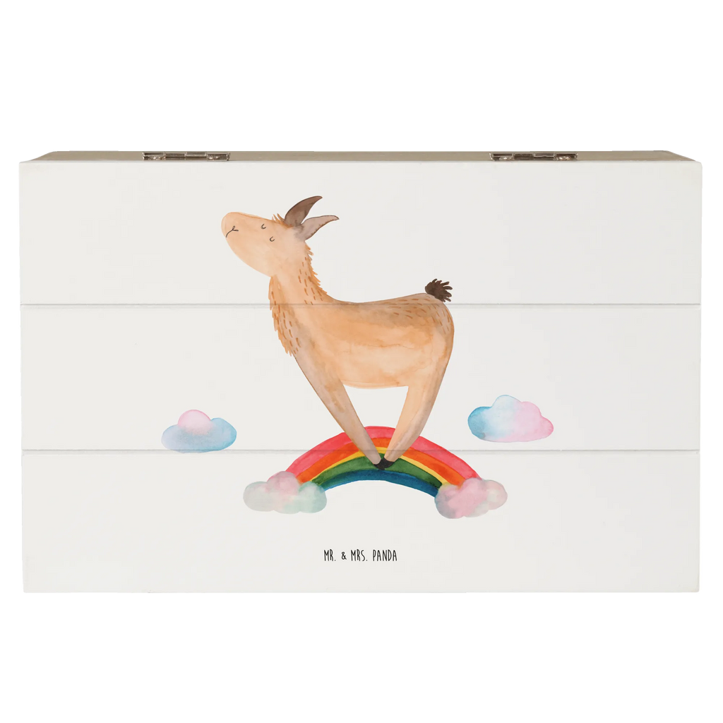 Holzkiste Lama Regenbogen Erinnerungskiste, Schatzkiste, Aufbewahrungsbox, Erinnerungsbox, Geschenkdose, Kiste, Geschenkbox, XXL, Schatulle, Holzkiste, Truhe, Dekokiste, Lama, Alpaka, Schule, Regenbogen, Hobby, Außenseiter, Freiheit, Lamas, Wolkenland, Selbstständig, Haters, Haters gonna hate, Abi