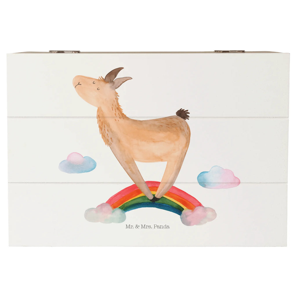 Holzkiste Lama Regenbogen Erinnerungskiste, Schatzkiste, Aufbewahrungsbox, Erinnerungsbox, Geschenkdose, Kiste, Geschenkbox, XXL, Schatulle, Holzkiste, Truhe, Dekokiste, Lama, Alpaka, Schule, Regenbogen, Hobby, Außenseiter, Freiheit, Lamas, Wolkenland, Selbstständig, Haters, Haters gonna hate, Abi