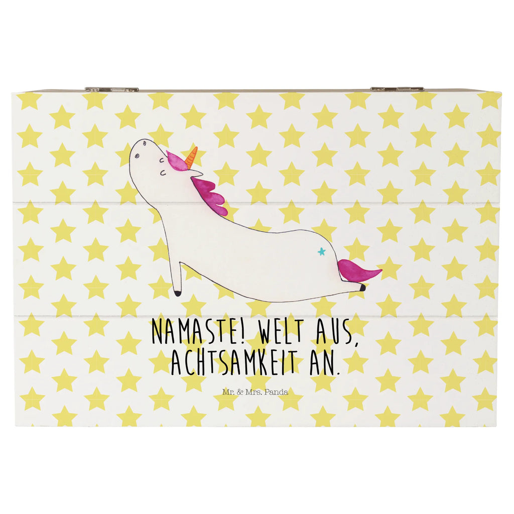 Skrzynia drewniana jednorożec joga Geschenkbox, Geschenkdose, Schatulle, XXL, Erinnerungskiste, Erinnerungsbox, Kiste, Truhe, Schatzkiste, Dekokiste, Aufbewahrungsbox, Holzkiste, Einhorn, Einhörner, Einhorn Deko, Unicorn, Achtsamkeit, Joga, süß, Namaste, Entspannung, Yogamatte, witzig, Yoga, Sport, lustig