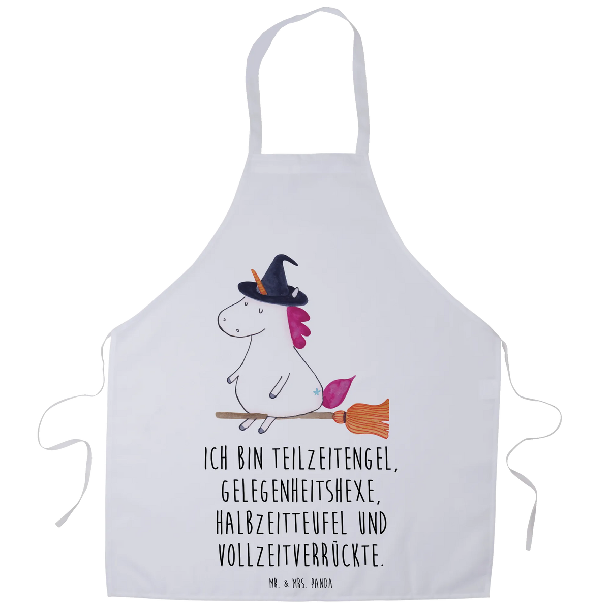 Apron unicorn Witch girlfriend present, devil, witch, wife gift, mad, bad girl, bitch