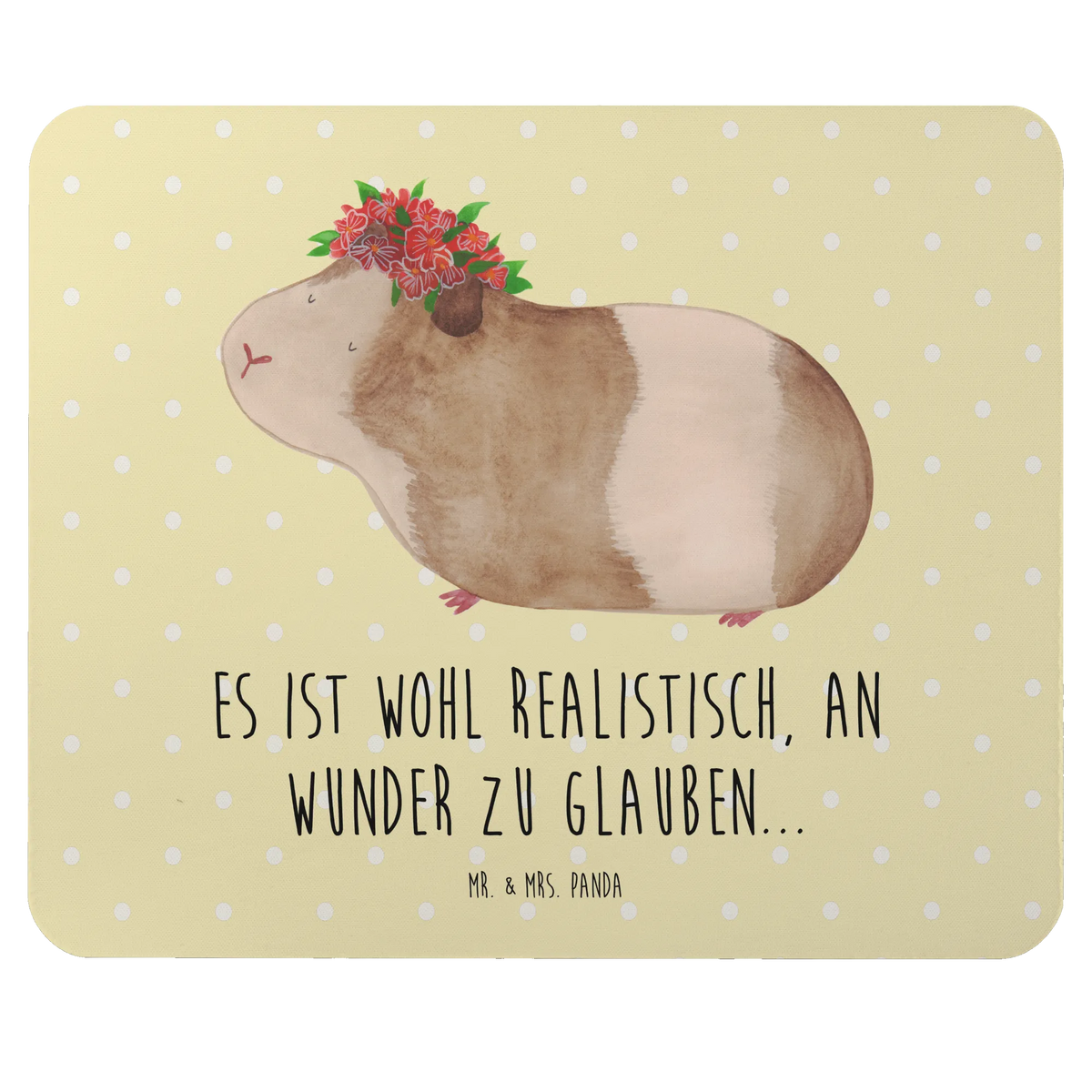 Mouse mat Guinea pig wisdom card, gift ideas, gifts, small animals, cute, cute animal motives, hand drawn, funny sayings, good mood, special gifts, animal lover, wonder, saying, wisdom, guinea pig, reality, wonderland, flower child