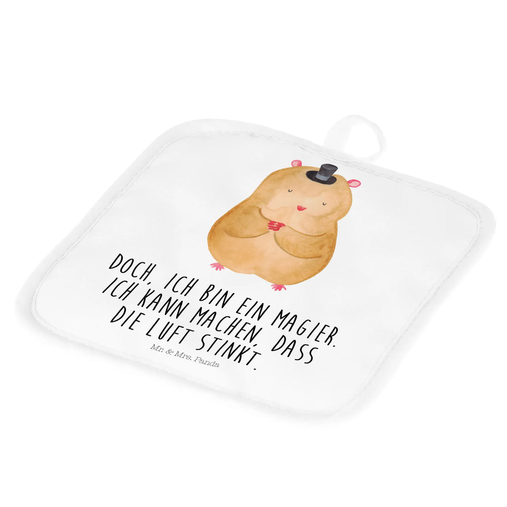 2er Set Topflappen  Hamster Hut Topfuntersetzer, Topflappenset, Topflappen 2er Set, Topflappen Set, Topfhandschuhe, Topflappen, topfhalter, 2er Set Topflappen, Lustige Sprüche, Tiere, Tiermotive, Gute Laune, Magier, Zylinder, Hut, Zwerghamster, Zauberer, Hamster