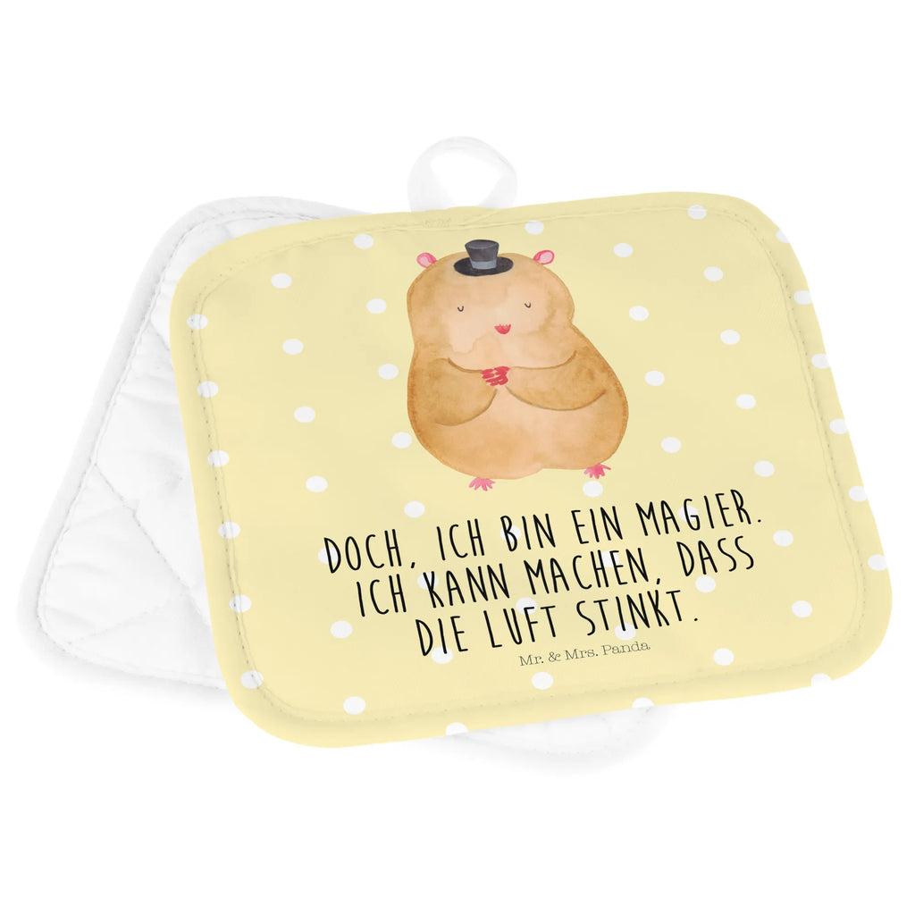 2er Set Topflappen  Hamster Hut Topfuntersetzer, Topflappenset, Topflappen 2er Set, Topflappen Set, Topfhandschuhe, Topflappen, topfhalter, 2er Set Topflappen, Lustige Sprüche, Tiere, Tiermotive, Gute Laune, Magier, Zylinder, Hut, Zwerghamster, Zauberer, Hamster