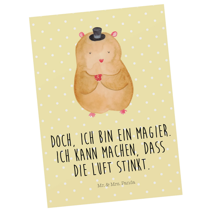 Postkarte Hamster Hut