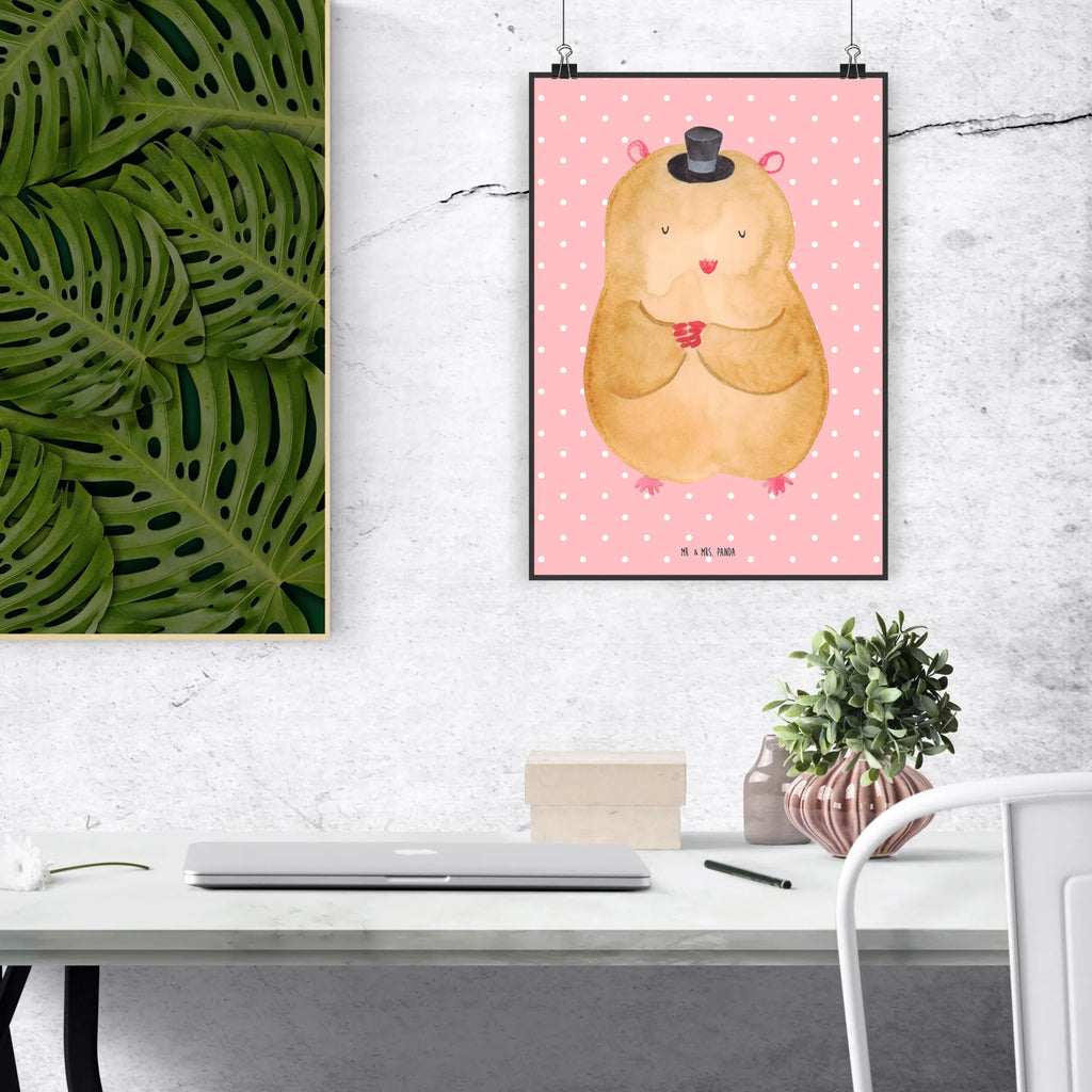 Poster hamster cap Plakat, Bild für Wand, grafikposter, Mr. & Mrs. Panda Poster, Wanddeko Bild, kunst für die wand, Posterdruck, Poster, Wandposter, Wandbild, wanddeko, Deko Bild, kunstdruck poster, Kunstdruck, Designposter, kunstposter, drucke, wandkunst, Wandschmuck, Bild, wanddruck, Wanddekoration, Gute Laune, Tiermotive, Tiere, Lustige Sprüche, Hut, Magier, Zauberer, Zylinder, Hamster, Zwerghamster