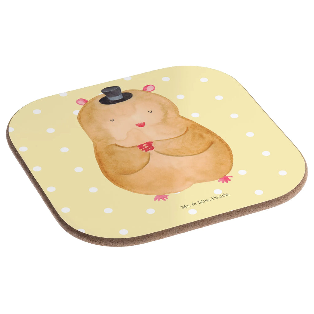 Square coaster hamster cap Untersetzer aus Holz, Untersetzer für Gläser, Tassen Untersetzer, Getränkeuntersetzer, Untersetzer Design, Glasuntersetzer, Korkuntersetzer, Holzuntersetzer, Untersetzer Holz, Bierdeckel, Untersetzer Gläser, Untersetzer, Tiermotive, Gute Laune, lustige Sprüche, Tiere, Zylinder, Magier, Zauberer, Zwerghamster, Hut, Hamster
