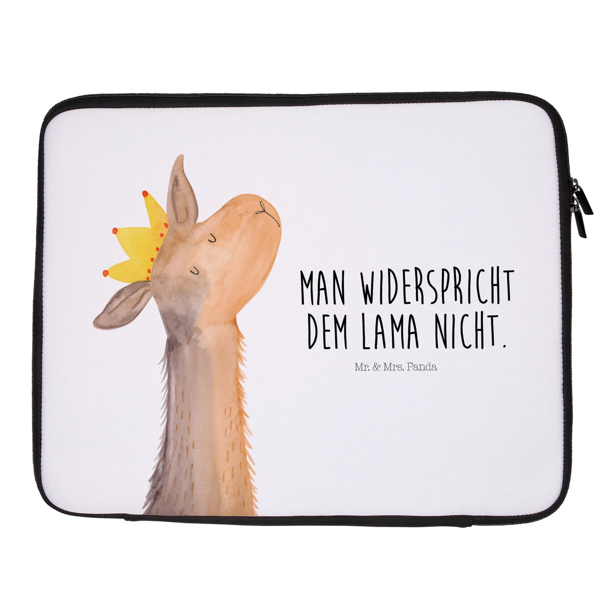 Notebook Tasche Lamakopf König Notebook Tasche, Laptop, Computertasche, Tasche, Notebook-Tasche, Notebook-Reisehülle, Notebook Schutz, Lama, Alpaka, Lamas, König, Königin, Freundin, Mama, Papa, Büro Kollege, Kollegin, Chef, Vorgesetzter, Abi, Abitur