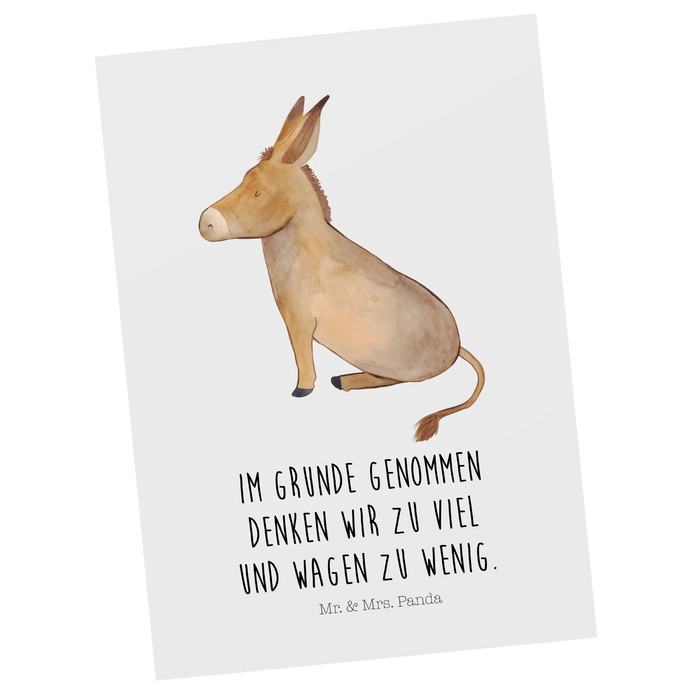 Postkarte Esel