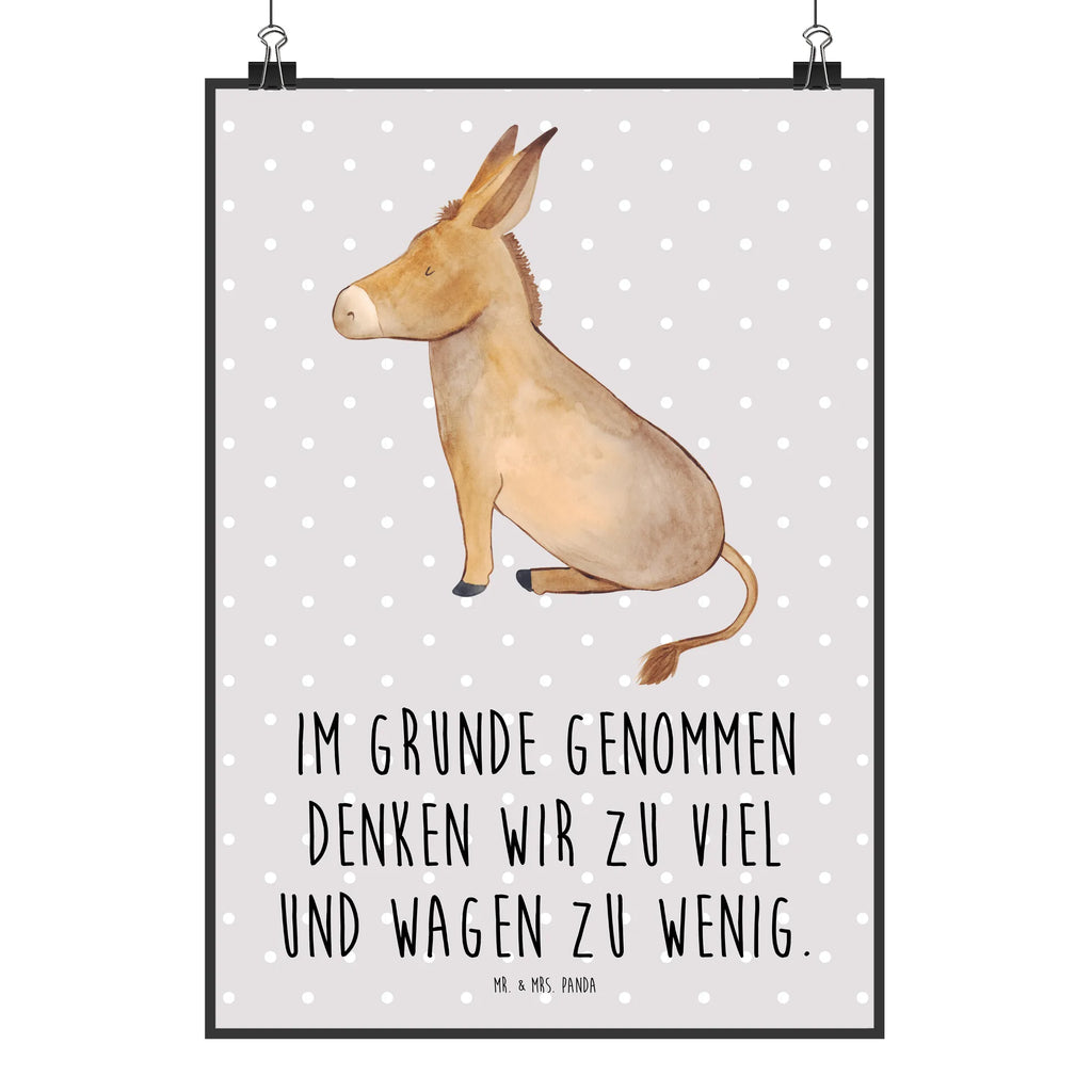 Plakat Osioł Wanddeko Bild, Raumdekoration, Kunstdruck, Designposter, Bild, Poster, Wandposter, Kinderposter, Küchenposter, Wanddeko, Posterdruck, Wanddekoration, Mr. & Mrs. Panda Poster, Handgemaltes Poster, Tiermotive, Gute Laune, lustige Sprüche, Tiere, Weisheit, positive gedanken, Ziel, Esel, Lebensziel, Lebensglück, Lebensmut, tapferkeit, Mut, zuversicht, erfolg