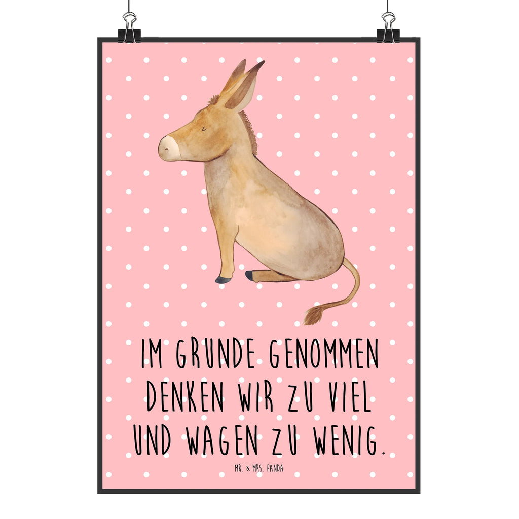 Plakat Osioł Wanddeko Bild, Raumdekoration, Kunstdruck, Designposter, Bild, Poster, Wandposter, Kinderposter, Küchenposter, Wanddeko, Posterdruck, Wanddekoration, Mr. & Mrs. Panda Poster, Handgemaltes Poster, Tiermotive, Gute Laune, lustige Sprüche, Tiere, Weisheit, positive gedanken, Ziel, Esel, Lebensziel, Lebensglück, Lebensmut, tapferkeit, Mut, zuversicht, erfolg