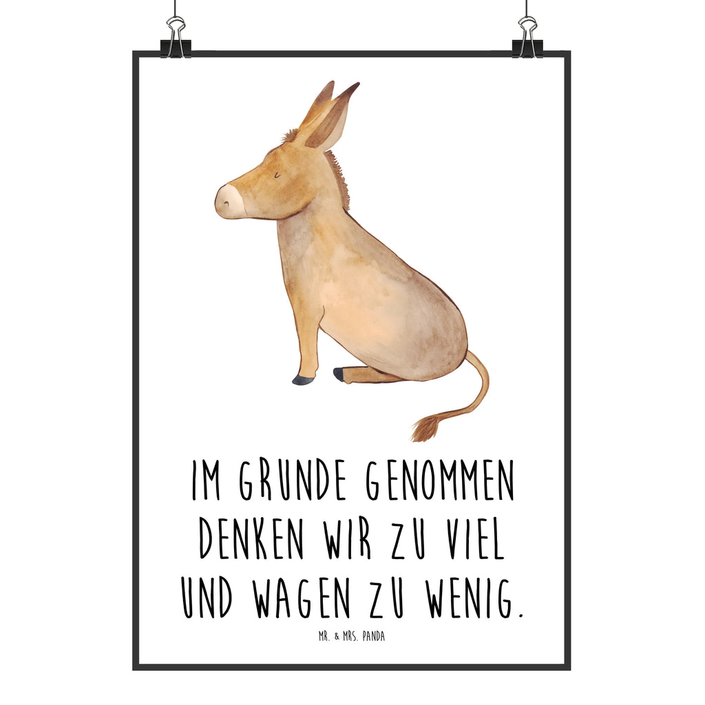 Plakat Osioł Wanddeko Bild, Raumdekoration, Kunstdruck, Designposter, Bild, Poster, Wandposter, Kinderposter, Küchenposter, Wanddeko, Posterdruck, Wanddekoration, Mr. & Mrs. Panda Poster, Handgemaltes Poster, Tiermotive, Gute Laune, lustige Sprüche, Tiere, Weisheit, positive gedanken, Ziel, Esel, Lebensziel, Lebensglück, Lebensmut, tapferkeit, Mut, zuversicht, erfolg
