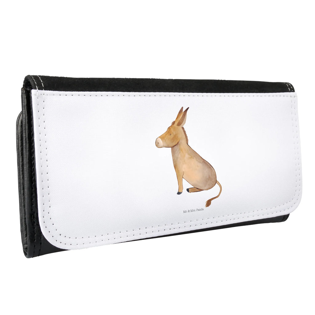 Ladies purse Donkey Wallet, Ladies, Purse, Large, XXL, Wallets, small animals, cute, funny, cute animal motives, hand drawn, small world, funny sayings, good mood, happy, gifts, gift ideas, special gifts, animal lover, card, wisdom, Donkey, aim in life, happiness in life, goal, courage to face life, courage