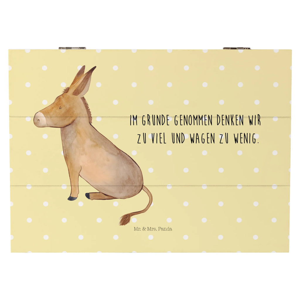 Wooden chest Donkey Erinnerungsbox, XXL, Holzkiste, Erinnerungskiste, Schatzkiste, Aufbewahrungsbox, Geschenkdose, Kiste, Dekokiste, Schatulle, Truhe, Geschenkbox, Tiermotive, Gute Laune, lustige Sprüche, Tiere, tapferkeit, Esel, Mut, zuversicht, Lebensziel, Lebensglück, Weisheit, erfolg, Ziel, Lebensmut, positive gedanken