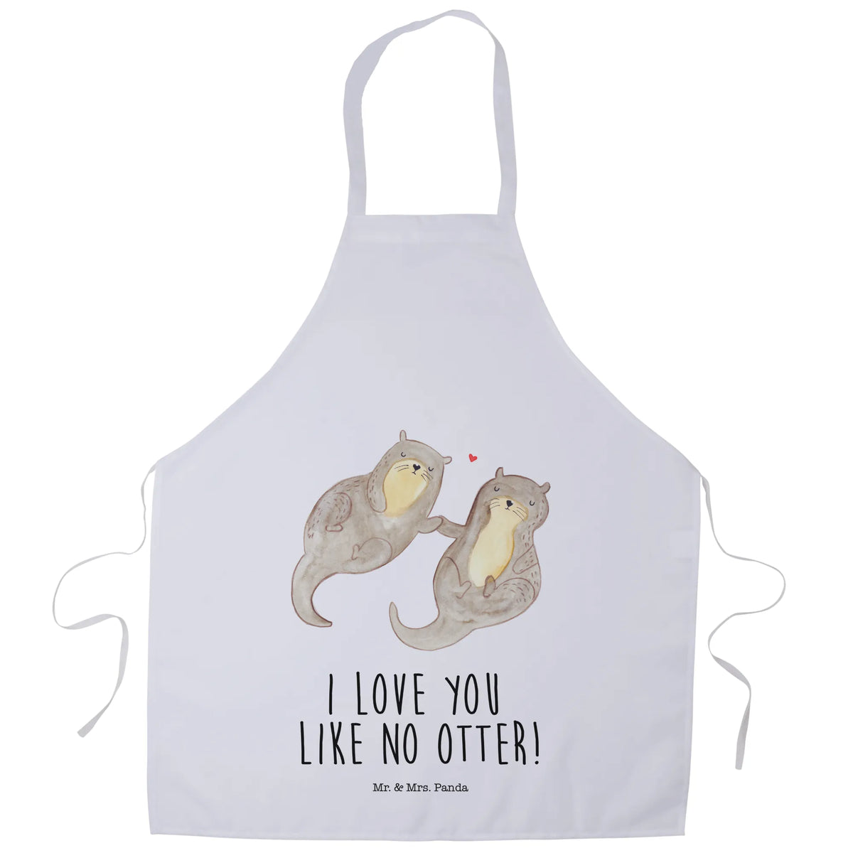 Apron otter holding hands animal lover, marten, sea otter, European otter, water mammal, aquatic animal, baby otter, predator, water, otter gifts, gift ideas for animal lovers, animal, mammal, water animal, gifts for people in love, Otter Sea Otter Lake Otter