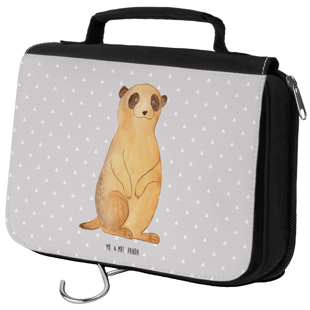 Kosmetyczka Surikatka Schminktasche, hygienetasche, Toilettentasche, Kulturbeutel Waschbar, Reisebeutel, hygienebeutel, badtasche, Kosmetiktasche, Kulturbeutel, Kulturtasche, beautycase, Waschbeutel, Schminkbeutel, Necessaire, Waschtasche, Afrika, Wildtiere, Afrikareise, Roadtrip, Spruch, Reisen, Erdmännchen, Weltreise, Traveling