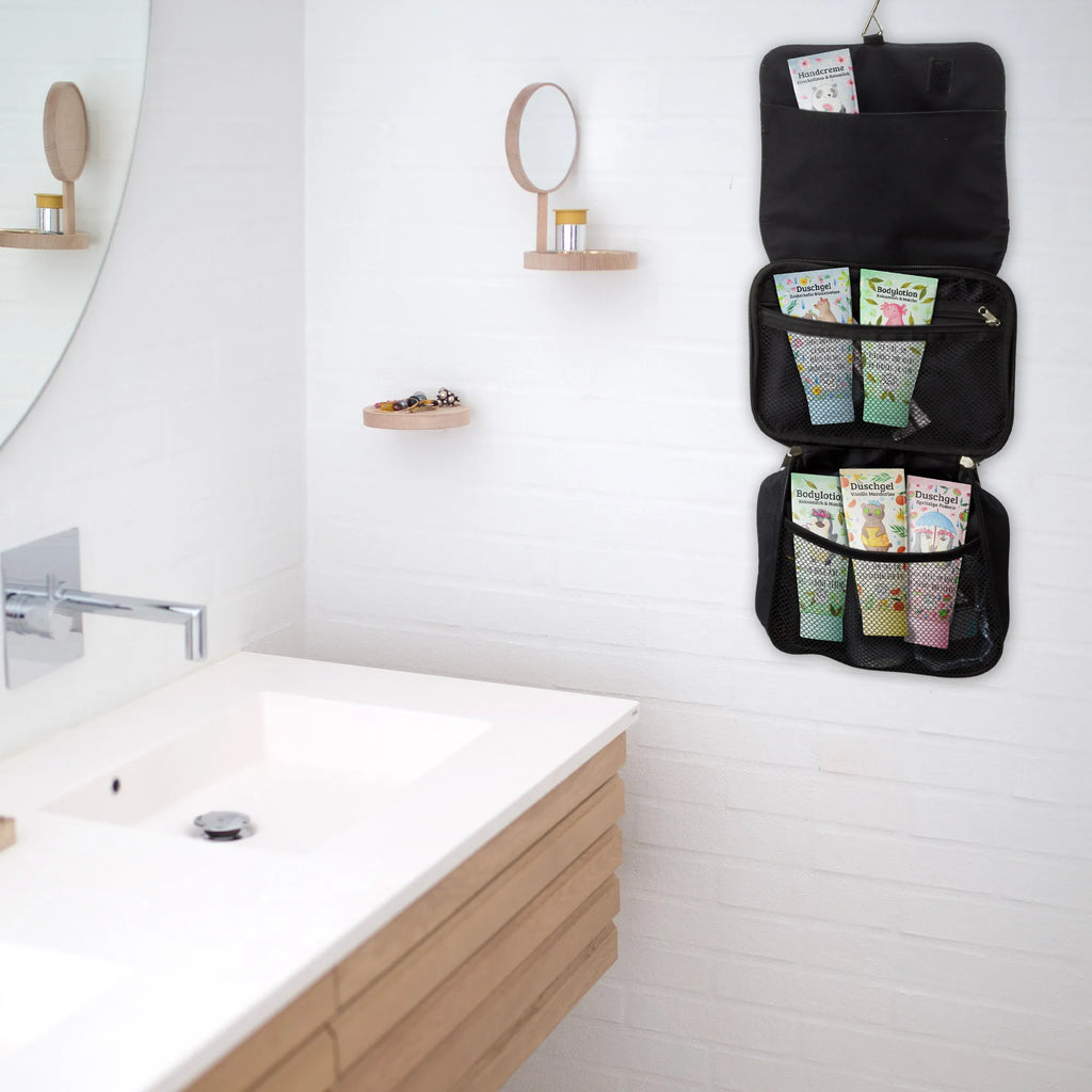 Kosmetyczka Surikatka Schminktasche, hygienetasche, Toilettentasche, Kulturbeutel Waschbar, Reisebeutel, hygienebeutel, badtasche, Kosmetiktasche, Kulturbeutel, Kulturtasche, beautycase, Waschbeutel, Schminkbeutel, Necessaire, Waschtasche, Afrika, Wildtiere, Afrikareise, Roadtrip, Spruch, Reisen, Erdmännchen, Weltreise, Traveling