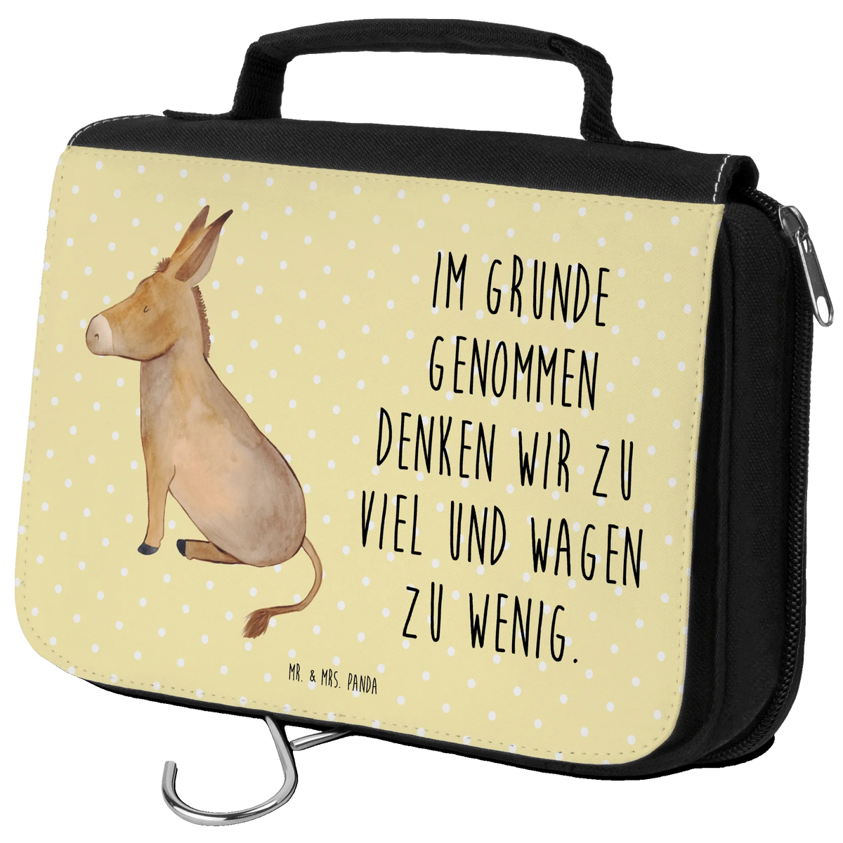 Wash bag Donkey Reisebeutel, hygienetasche, hygienebeutel, badtasche, Kulturtasche, Schminkbeutel, duschbeutel, kosmetiktäschchen, Toilettentasche, beauty case, kulturtäschchen, Waschbeutel, Kosmetikbeutel, Waschtasche, beautycase, Reise-Kulturtasche, Necessaire, Kosmetiktasche, Schminktasche, Make-Up Tasche, Kulturbeutel, Lustige Sprüche, Tiere, Tiermotive, Gute Laune, Esel, Lebensziel, Weisheit, Lebensglück, Zuversicht, Erfolg, Lebensmut, Tapferkeit, Ziel, Positive Gedanken, Mut