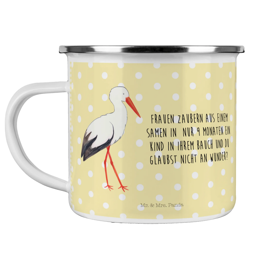 Enamel camping mug Stork Trinkbecher, reisetasse, blechbecher, Pott, metallbecher, wanderbecher, Emailletasse, Tasse, Teetasse, Becher, Campingtasse, emaillebecher, Tasse Emaille, Emaille Tasse, Campingbecher, Kaffeebecher, Metalltasse, Kaffeetasse, becher emaille, Reisebecher, wandertasse, Teebecher, Blechtasse, Emaille Becher, Tiere, Tiermotive, Gute Laune, Lustige Sprüche, Babybauch, Baby, Mütter, Mutter, Schwangerschaft, Storch, Mutter Werden, Störche, Schwanger, Geburt