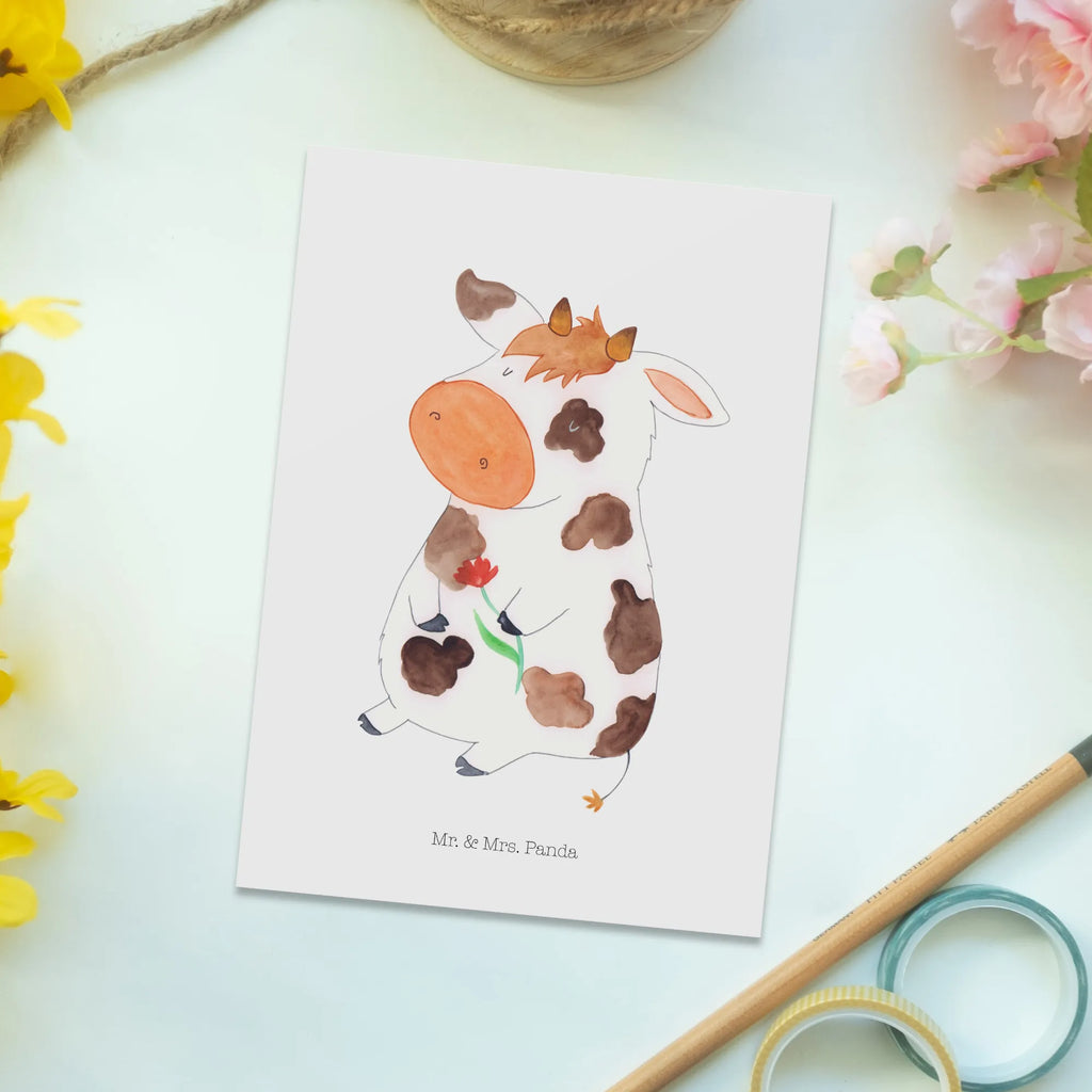 Postcard Cow Postcard, gift, card, letter, invitation, paper, gift card, invitation card, postcards, farm, farm animals, animals, cow, yard, motivtion, saying, magic, dairy cow, milk, nonsense, dreams, cows