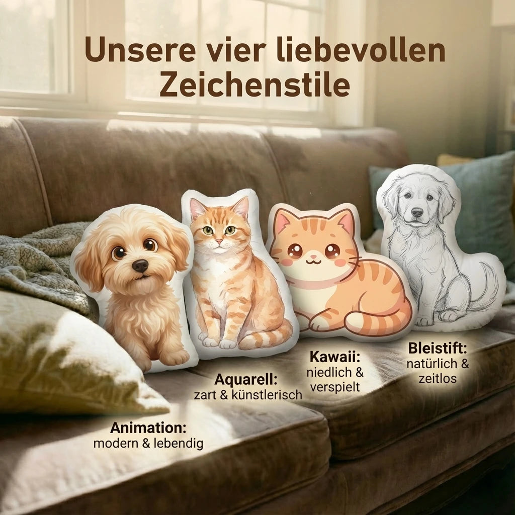 Personalisiertes Formkissen Haustier Design