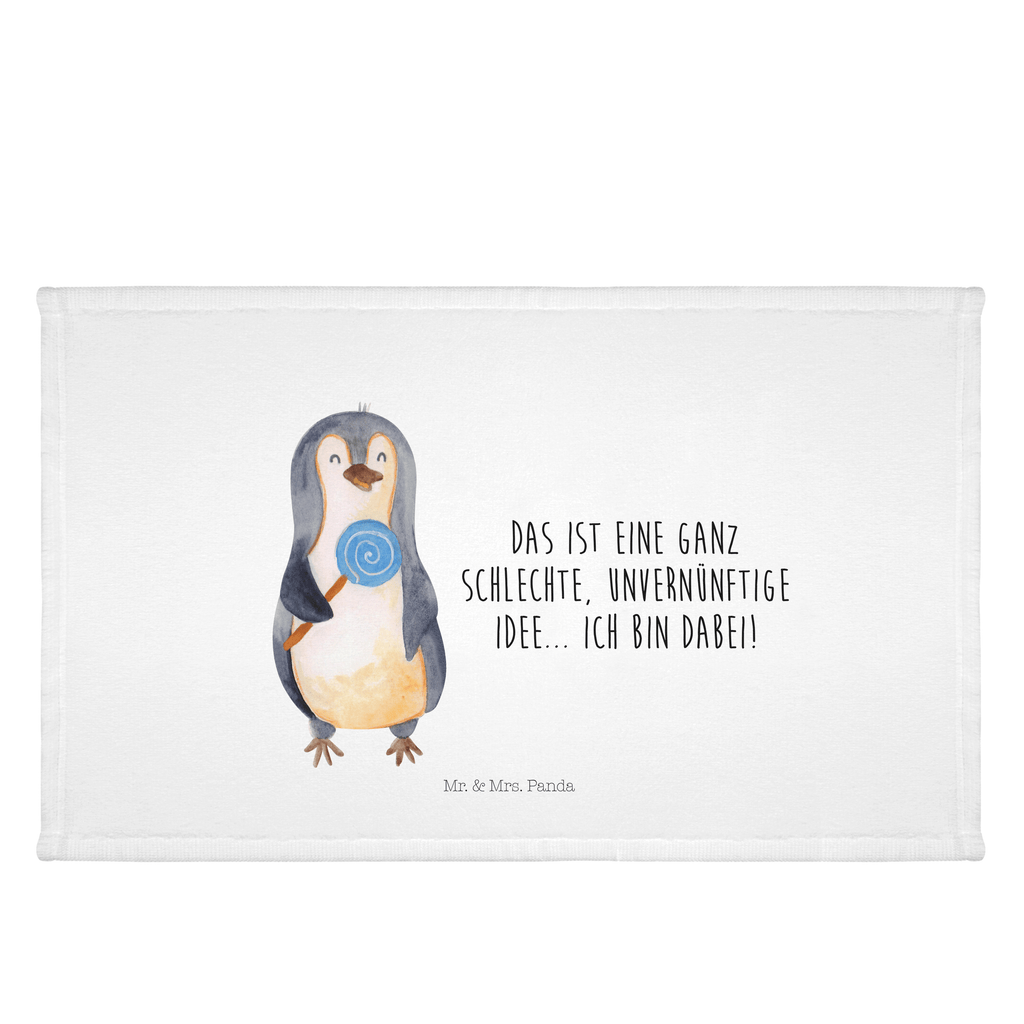 Handtuch Pinguin Lolli Handtuch, Badehandtuch, Badezimmer, Handtücher, groß, Kinder, Baby, Pinguin, Pinguine, Lolli, Süßigkeiten, Blödsinn, Spruch, Rebell, Gauner, Ganove, Rabauke