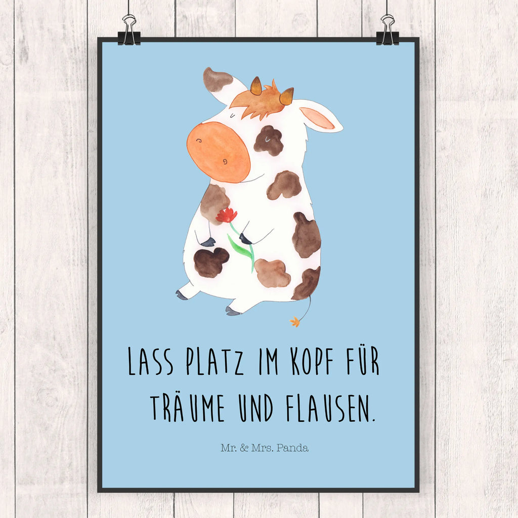 Plakat Krowa Handgemaltes Poster, Mr. & Mrs. Panda Poster, Poster, Wanddeko, Wanddekoration, Raumdekoration, Kunstdruck, Bild, Küchenposter, Wanddeko Bild, Designposter, Wandposter, Posterdruck, Kinderposter, Bauernhof, Hoftiere, Landwirt, Landwirtin, Träume, Motivtion, Magie, Kühe, Flausen, Milch, Hof, Kuh, Milchkuh, Spruch