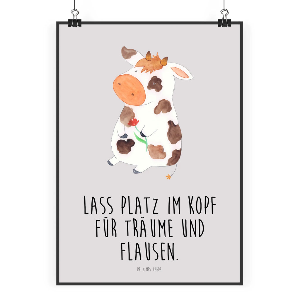 Plakat Krowa Handgemaltes Poster, Mr. & Mrs. Panda Poster, Poster, Wanddeko, Wanddekoration, Raumdekoration, Kunstdruck, Bild, Küchenposter, Wanddeko Bild, Designposter, Wandposter, Posterdruck, Kinderposter, Bauernhof, Hoftiere, Landwirt, Landwirtin, Träume, Motivtion, Magie, Kühe, Flausen, Milch, Hof, Kuh, Milchkuh, Spruch