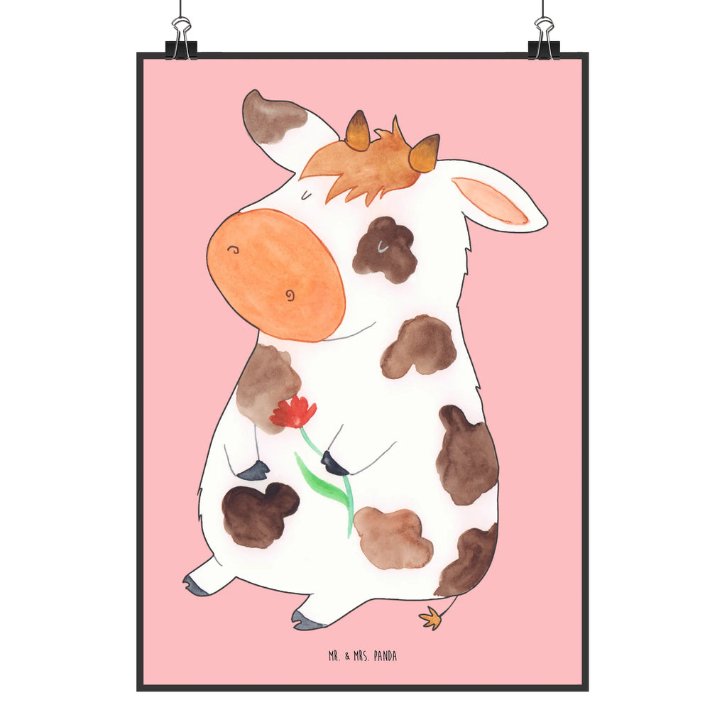 Plakat Krowa Handgemaltes Poster, Mr. & Mrs. Panda Poster, Poster, Wanddeko, Wanddekoration, Raumdekoration, Kunstdruck, Bild, Küchenposter, Wanddeko Bild, Designposter, Wandposter, Posterdruck, Kinderposter, Bauernhof, Hoftiere, Landwirt, Landwirtin, Träume, Motivtion, Magie, Kühe, Flausen, Milch, Hof, Kuh, Milchkuh, Spruch