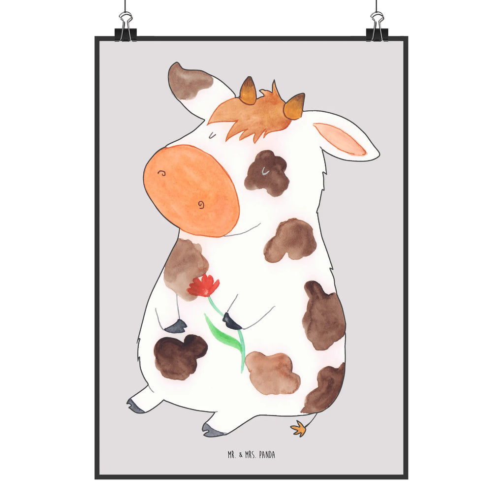 Plakat Krowa Handgemaltes Poster, Mr. & Mrs. Panda Poster, Poster, Wanddeko, Wanddekoration, Raumdekoration, Kunstdruck, Bild, Küchenposter, Wanddeko Bild, Designposter, Wandposter, Posterdruck, Kinderposter, Bauernhof, Hoftiere, Landwirt, Landwirtin, Träume, Motivtion, Magie, Kühe, Flausen, Milch, Hof, Kuh, Milchkuh, Spruch