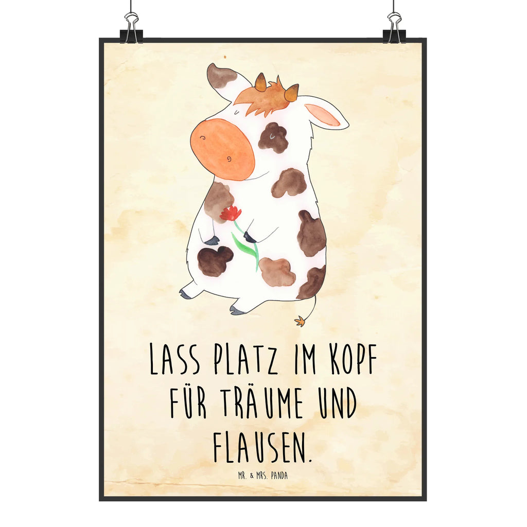 Plakat Krowa Handgemaltes Poster, Mr. & Mrs. Panda Poster, Poster, Wanddeko, Wanddekoration, Raumdekoration, Kunstdruck, Bild, Küchenposter, Wanddeko Bild, Designposter, Wandposter, Posterdruck, Kinderposter, Bauernhof, Hoftiere, Landwirt, Landwirtin, Träume, Motivtion, Magie, Kühe, Flausen, Milch, Hof, Kuh, Milchkuh, Spruch