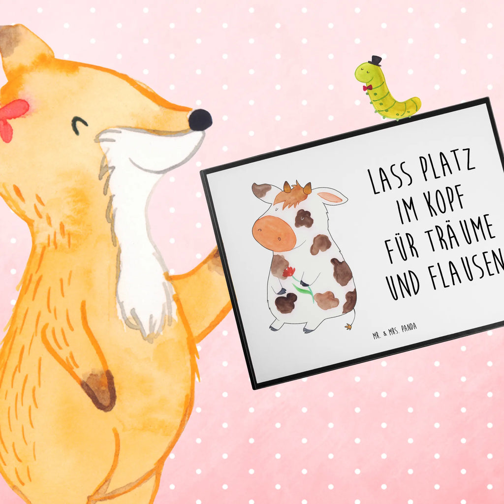 Podkładka na biurko Krowa Schreibtisch Unterlagen, Schreibwaren, Schreibunterlage, Schreibtischauflage, Bürobedarf, Büroartikel, Schreibtischunterlage Groß, Bauernhof, Hoftiere, Landwirt, Landwirtin, Motivtion, Spruch, Kuh, Milch, Träume, Kühe, Hof, Flausen, Magie, Milchkuh