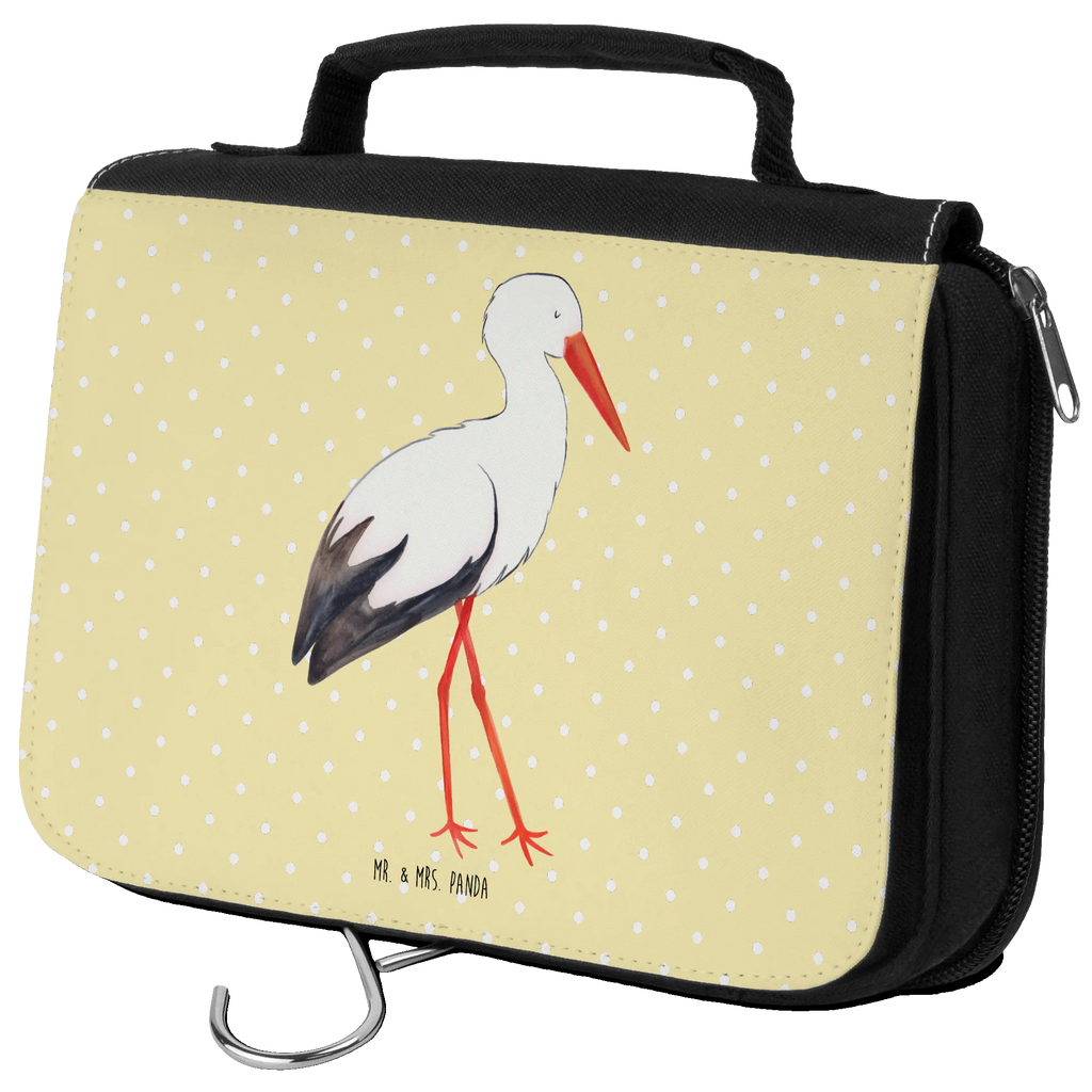 Kulturbeutel Storch Kosmetiktasche, beautycase, Schminktasche, Necessaire, Reisebeutel, hygienetasche, Waschbeutel, Waschtasche, Schminkbeutel, hygienebeutel, Kulturbeutel Waschbar, Toilettentasche, Kulturtasche, Kulturbeutel, badtasche, Lustige Sprüche, Tiere, Tiermotive, Gute Laune, Schwangerschaft, Geburt, Mutter Werden, Babybauch, Mutter, Storch, Mütter, Baby, Störche, Schwanger