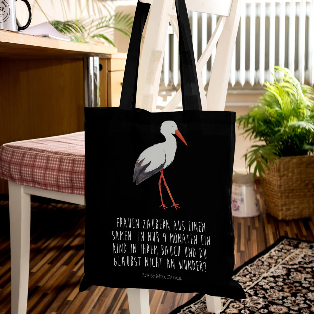 Tote bag Stork Stoffbeutel, Tasche, Laptoptasche, Badetasche, Jutetasche, Stofftasche, Beutel, Jutebeutel, Schultertasche, Beuteltasche, Strandtasche, Tragetasche, Einkaufstasche, Umhängetasche, Shopper, Einkaufstüte, Tiermotive, Gute Laune, lustige Sprüche, Tiere, Mutter werden, Schwangerschaft, Schwanger, Storch, Baby, Mütter, Störche, Mutter, Geburt, Babybauch