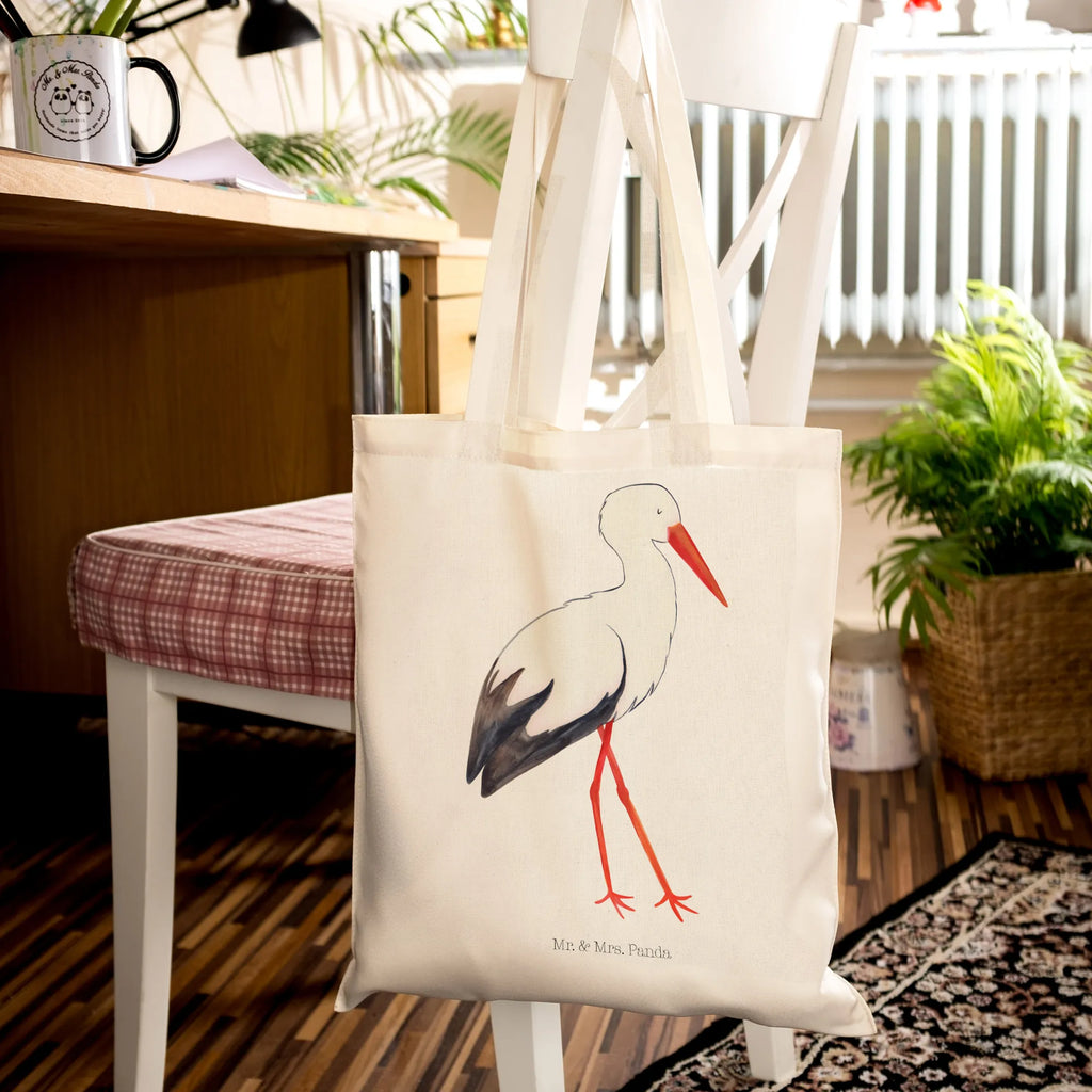 Tote bag Stork Stoffbeutel, Tasche, Laptoptasche, Badetasche, Jutetasche, Stofftasche, Beutel, Jutebeutel, Schultertasche, Beuteltasche, Strandtasche, Tragetasche, Einkaufstasche, Umhängetasche, Shopper, Einkaufstüte, Tiermotive, Gute Laune, lustige Sprüche, Tiere, Mutter werden, Schwangerschaft, Schwanger, Storch, Baby, Mütter, Störche, Mutter, Geburt, Babybauch