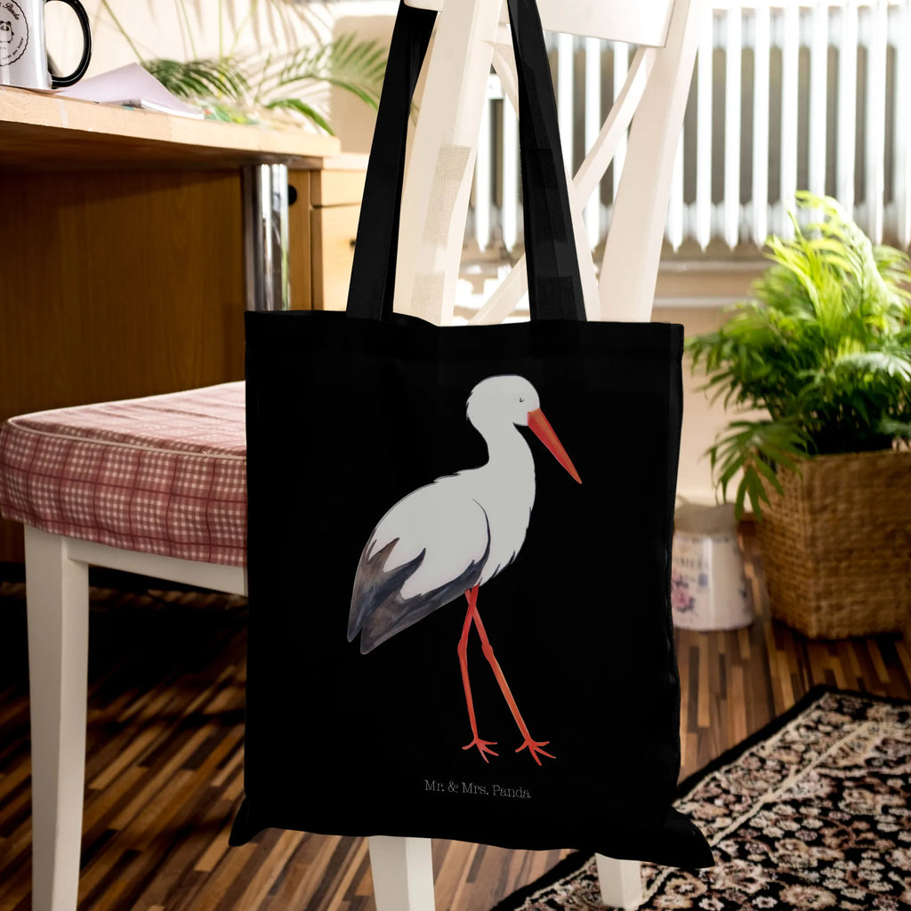Tote bag Stork Stoffbeutel, Tasche, Laptoptasche, Badetasche, Jutetasche, Stofftasche, Beutel, Jutebeutel, Schultertasche, Beuteltasche, Strandtasche, Tragetasche, Einkaufstasche, Umhängetasche, Shopper, Einkaufstüte, Tiermotive, Gute Laune, lustige Sprüche, Tiere, Mutter werden, Schwangerschaft, Schwanger, Storch, Baby, Mütter, Störche, Mutter, Geburt, Babybauch