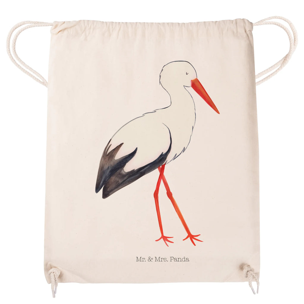 Drawstring bag Stork carrier bag, hipster, gym bag, sports bag, bag, jute bag, small animals, cute, funny, cute animal motives, hand drawn, small world, funny sayings, good mood, happy, gifts, gift ideas, special gifts, animal lover, card, pregnancy, mother, birth, baby, baby bump, becoming a mother, stork, pregnant, mothers